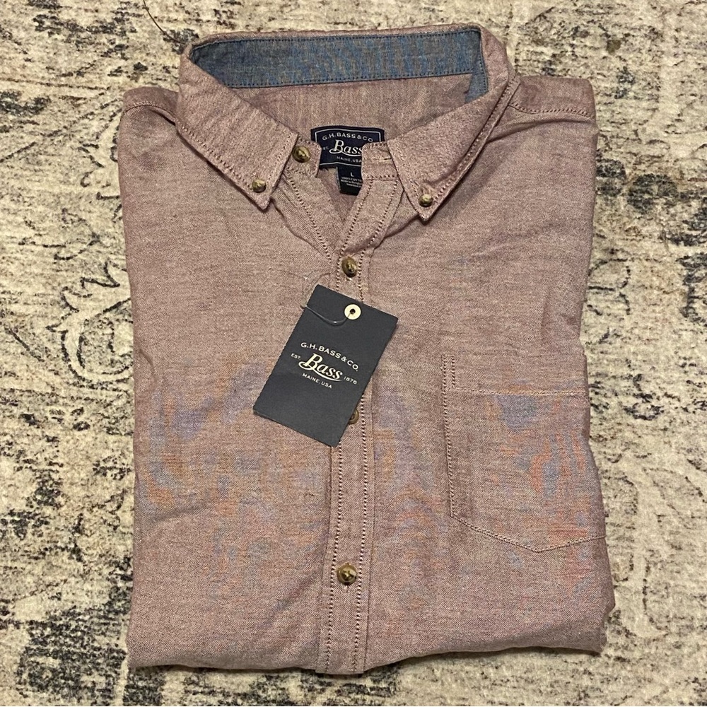 NWT G.H. Bass & Co. Men's Button Down Shirt Large